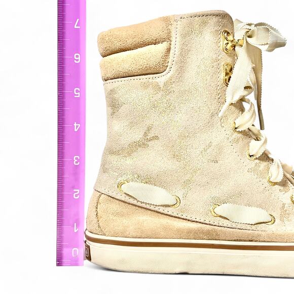 Sperry Top-Sider‎ Acklins Y2K Womens 6 Gold Camo Leather Lace-up High Top Boots - Picture 11 of 11